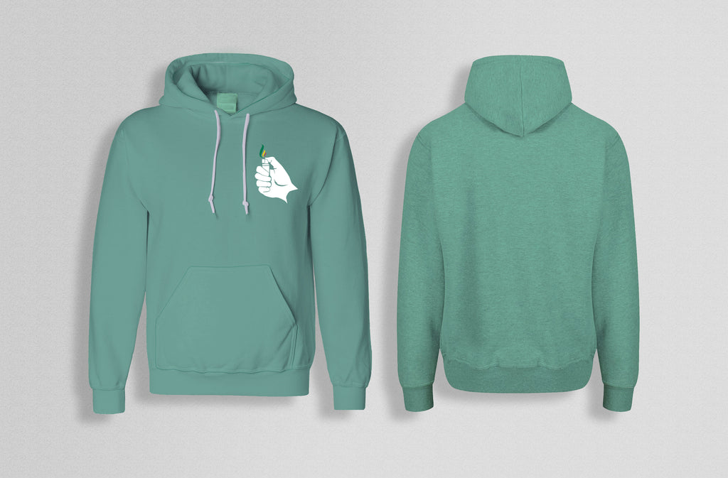 Jay Hall Cloth Lighter Logo Hoodie (MINT GREEN) (STITCHED) 1.0